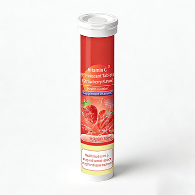 Tabletas efervescentes sabor a fresa